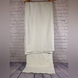West Elm Light Celery Green Cotton Minimalist Cottagecore Shower Curtain 72 X 74